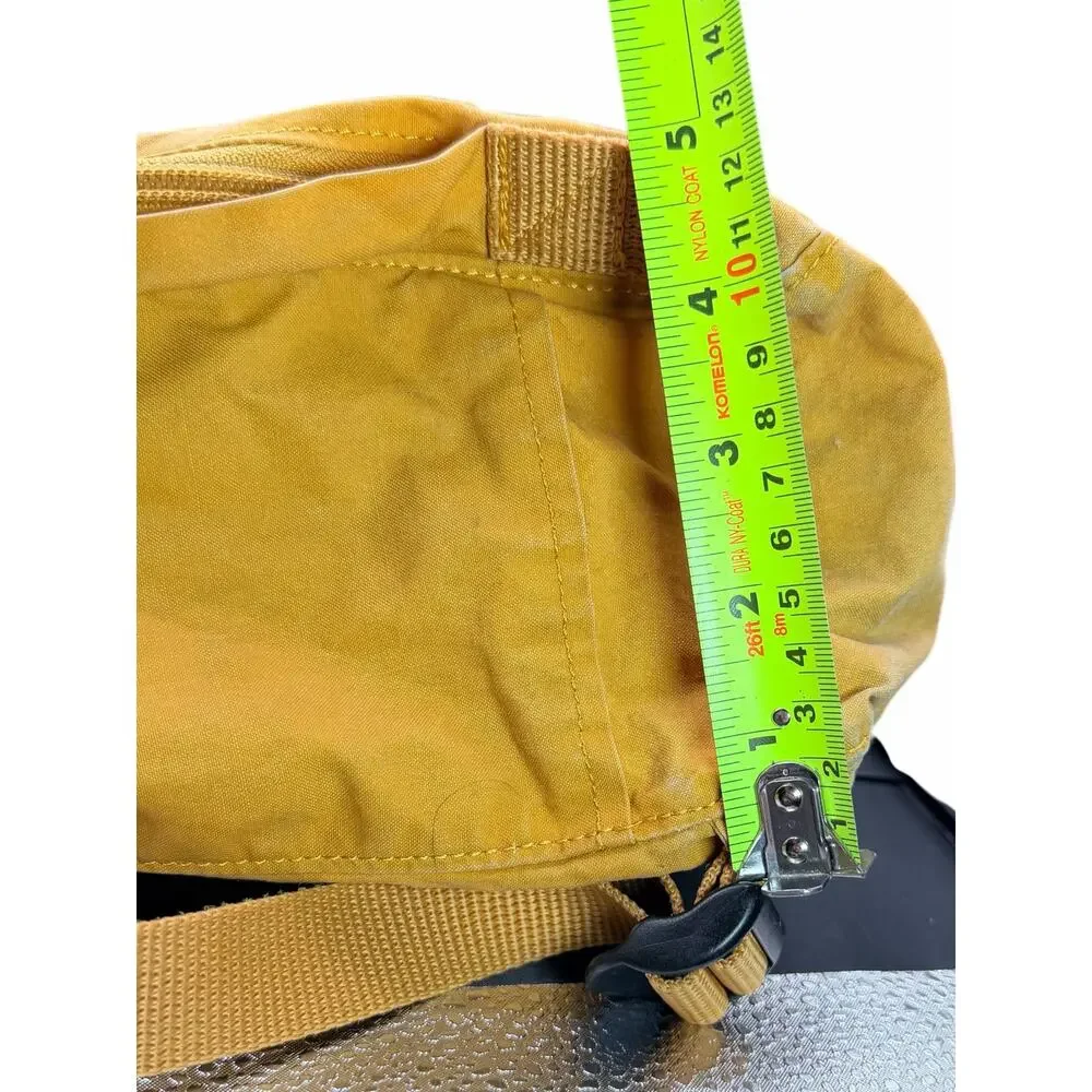 Fjällräven Kånken Classic Backpack Yellow Ochre Pink Logo Worn Strap 16L